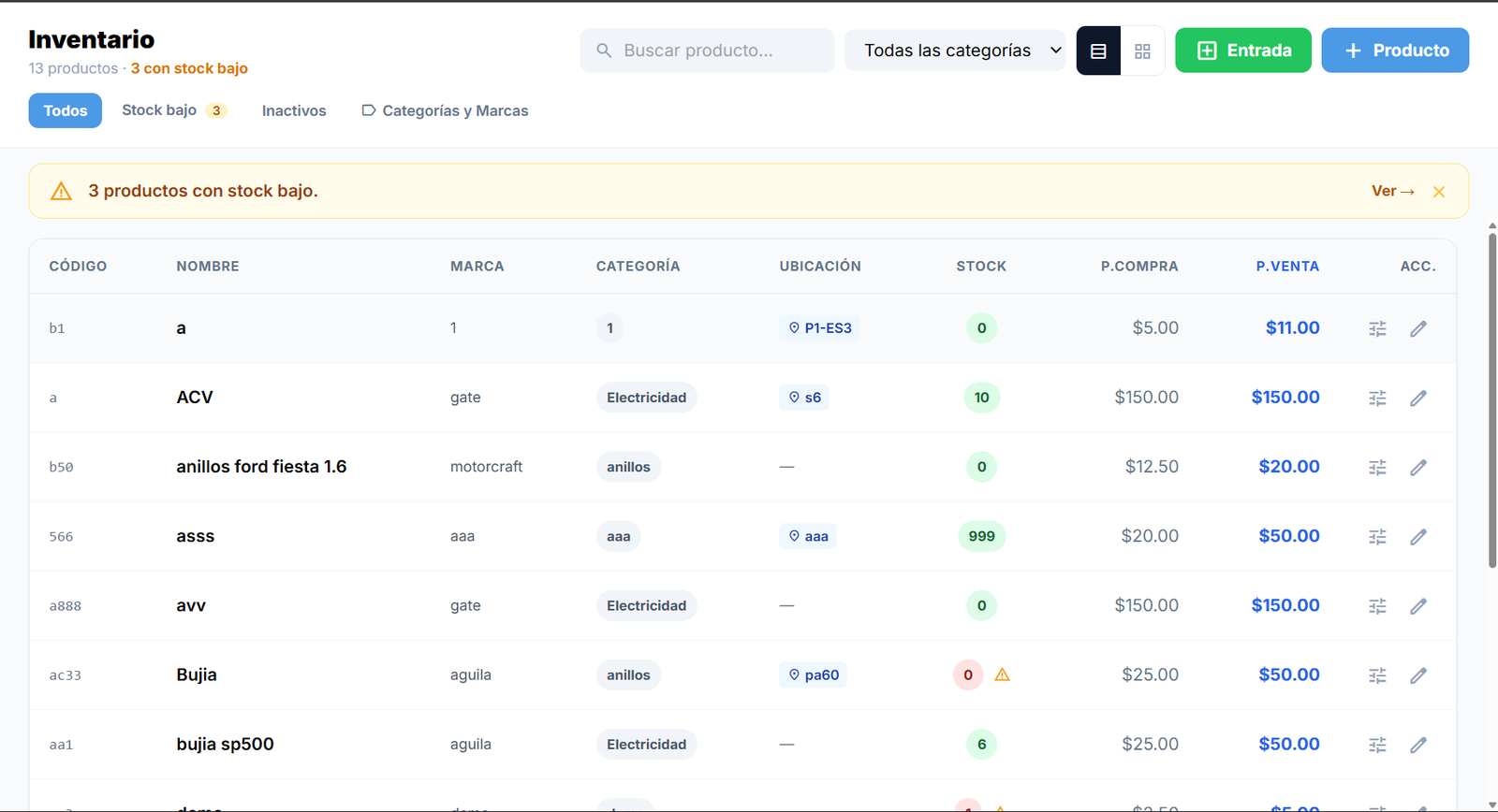 Inventario